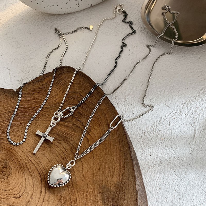 Wholesale 925 sterling silver necklace elephant hip hop lucky bean retro sweater clavicle chain